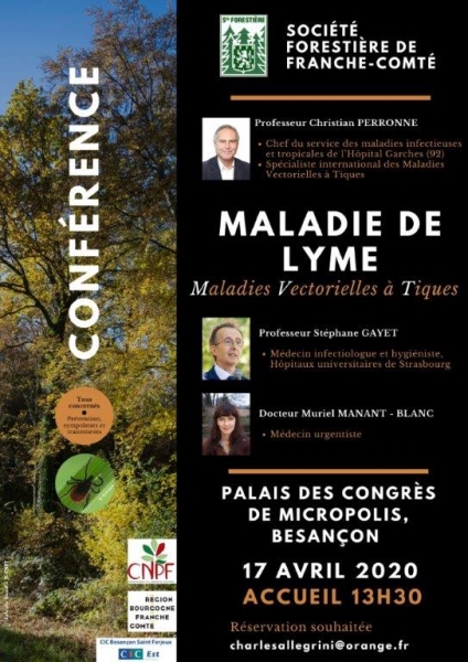 La Société forestière de Franche-Comté organise une conférence sur la maladie de Lyme